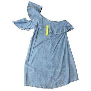 Gianni Bini Blue Off-Shoulder Mini Dress